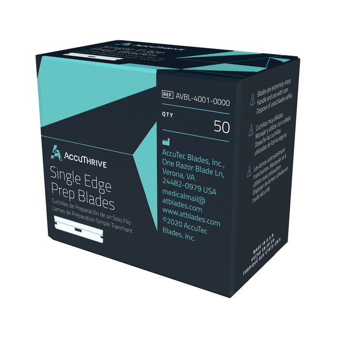 AccuThrive - Surgical Prep Blade Handles Single Edge  - Case of 50