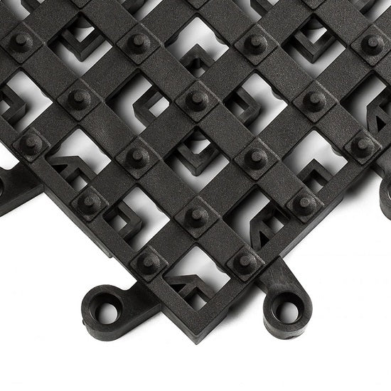 US Plastic Corp. Wearwell, Inc Black ErgoDeck Safety System with No-Slip Open Cleats Case of 10-553.78X18X18BK