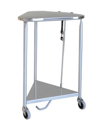 Pedigo P-121-L Linen Hamper, Chrome with Stainless Steel Lid - 25" Diameter