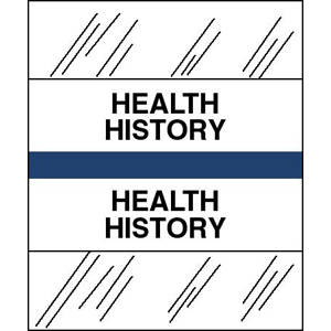 Tabbies Medical Chart Index Tabs & Divider Sheets - 1/2" H x 1-1/4" W, 100 per Pack
