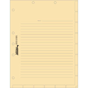 Tabbies Medical Chart Index Tabs & Divider Sheets - 11" H x 8-1/2" W