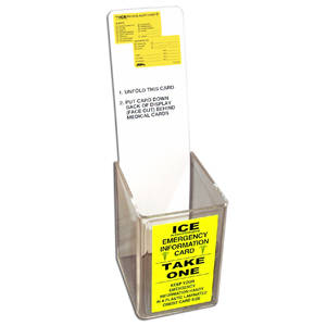 Tabbies Medical Information Cards Practice Marketing/Giveaways, "Clear" - 2-1/8" H x 3-3/8" W" D, Empty