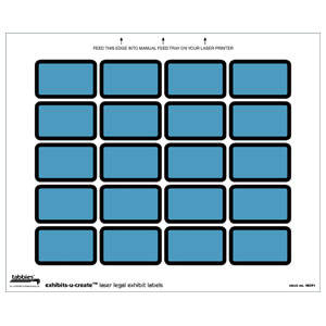 Tabbies Exhibits-U-Create Blank Label Packs - 1-5/8" W x 1" H, - 240 per Pack