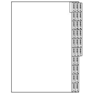 Tabbies Printed Index Dividers - 8-1/2"W x 11"H, 26 per Pack