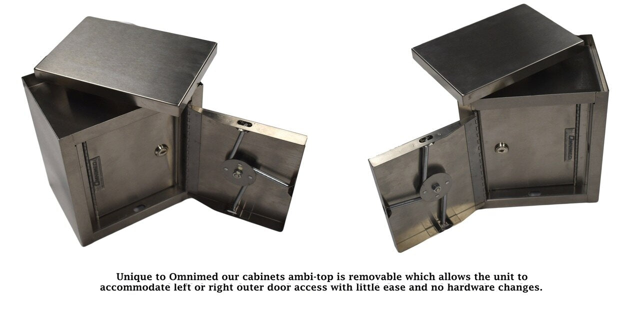 Omnimed 181501 Mini Double Door Narcotic Cabinet - 9”H X 8”W X5 5⁄8”D