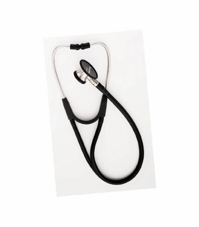 Harvey Elite - Cardiology Stethoscope Black 1-Tube 17 Inch Tube Double-Sided Chestpiece - 5079-125S