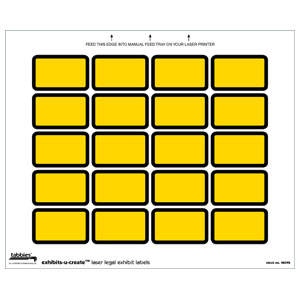 Tabbies Exhibits-U-Create Blank Label Packs - 1-5/8" W x 1" H, - 240 per Pack
