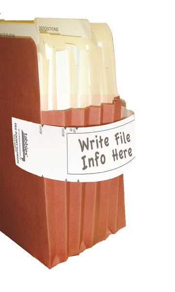 Tabbies File Pocket Handles - 9-5/8"W x 2"H	, 5 pack per Box