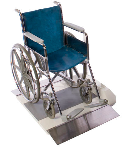 SRScales - Wheelchair Scale Digital Display 1000 lbs. / 474 kg Capacity Gray / White Battery Operated - SR755I