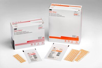 3M Steri-Strip Antimicrobial Antimicrobial Skin Closure Strip 1/2 X 4 Inch Nonwoven Material Reinforced Strip Tan - A1847