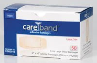Careband - Adhesive Strip 1 X 3 Inch Fabric Rectangle Tan Sterile - CBD4019-012