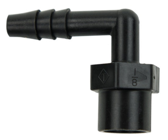  Threaded Elbows Female Hose ID Polypropylene Black 