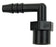  Threaded Elbows Female Hose ID Polypropylene Black 