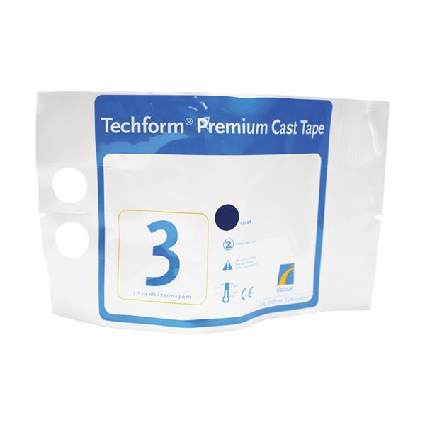 Ossur Techform Premium Cast Tape Fiberglass / Polypropylene Light Blue / Dark Blue / Hot Pink / Red / Black - 204RB