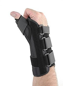 Ossur Form Fit Thumb Spica with Extension Thumb Splint Adjustable Radial and Palmar Stay Right Hand Black Small - 31302C