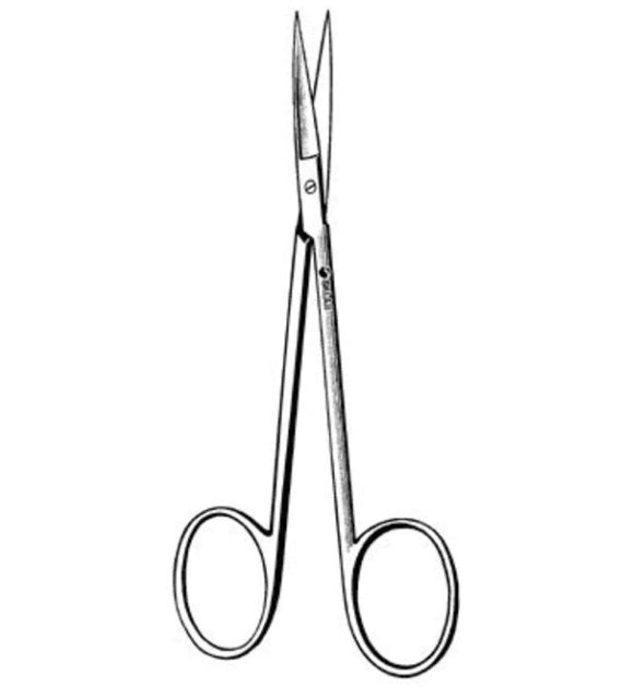 Sklar Econo Iris Scissors 3-1/2 Inch Length Floor Grade Sterile Straight Sharp / Sharp - 96-2496