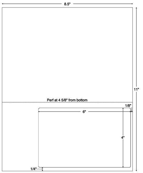 Tabbies Integrated Label Forms - 6"W x 4"H, 1500 per Case - 59919
