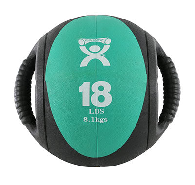 Fabrication Enterprises Medicine Ball Cando Dual Handle 18 Lbs. - 468516