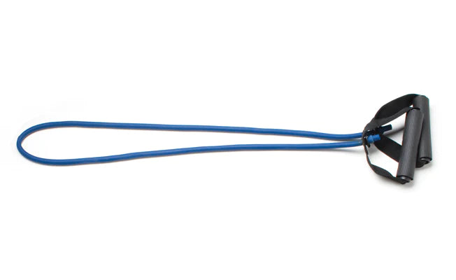 CanDo Tubing-with-Handles - Exercise Resistance Tubing with Handles Blue 48 Inch Length Heavy Resistance - 10-5564