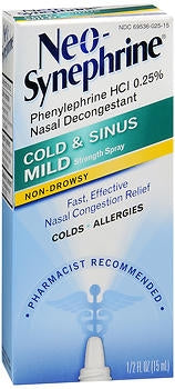 Foundation Consumer Healthcare LLC Neo-Synephrine Sinus Relief 0.25% Strength Nasal Spray 15 mL - 69536002515