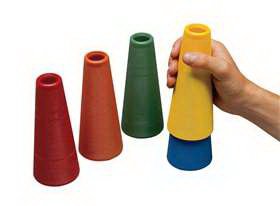 Alimed - Stacking Cone Red / Blue / Green / Yellow / and Orange - 32902