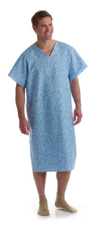 Medline - Patient Exam Gown One Size Fits Most Cascade Print Reusable - MDTPG5RTSCAB