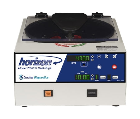 Drucker Model 755VES Centrifuge 24 Tubes Horizontal Rotor 4,300 RPM Max Speed, 3,150xG Max RCF - 00-045-009-002