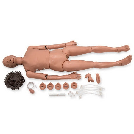 Nasco Simulaids Patient Care CPR Manikin Male / Female Interchangeable 105 lbs. Cast Vinyl Over A Steel Cable Frame - 150-1325
