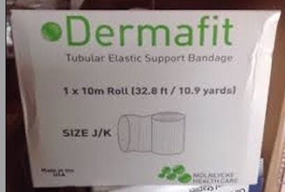 Dermafit - Elastic Tubular Support Bandage 11 Yard 10 to 20 mmHg Pull On Natural Size B NonSterile - 131936