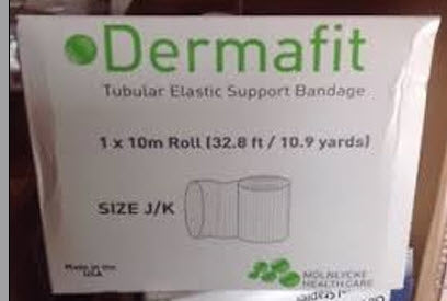 Molnlycke Dermafit Tubular Support Bandage 11 Yard Pull On Natural Size K NonSterile - 131941
