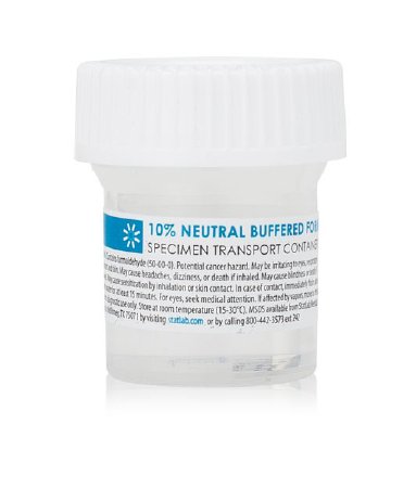 StatLab Medical Products StatClick Prefilled Formalin Container Polypropylene Screw Cap 20 mL Fill in 40 mL (1 oz.) NonSterile - NB0115