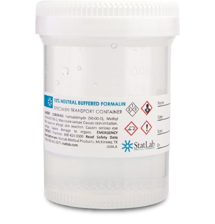 StatClick - Prefilled Formalin Container 60 mL Fill in 120 mL (4 oz.) Screw Cap Warning Label NonSterile - NB0460