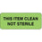 PDC - Pre-Printed Label pdc Advisory Label Green Paper THIS ITEM CLEAN/NOT STERILE Black Alert Label 7/8 X 2-1/4 Inch - 59705728