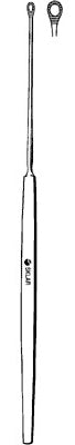 Sklar - Ear Curette Shapleigh 6-1/4 Inch Length Flat Handle Size 2 Tip Straight Serrated Fenestrated Tip - 67-2526