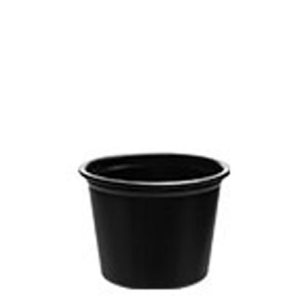 Conex - Medicine Cup 1 oz. Black Plastic Disposable - P100BLK