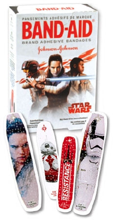Medibadge Band-Aid Adhesive Strip 5/8 X 2-1/4 Inch / 3/4 X 3 Inch Plastic Rectangle Kid Design (Star Wars) Sterile - AB182