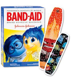 Medibadge Band-Aid Adhesive Strip 5/8 X 2-1/4 Inch / 3/4 X 3 Inch Plastic Rectangle Kid Design (Inside Out) Sterile - AB184