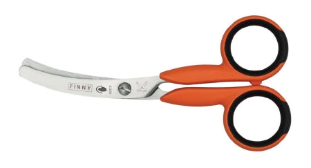 Patterson Medical Supply Kretzer Bandage Scissors Finny 5 Inch Length Surgical Grade Stainless Steel / Plastic NonSterile Finger Ring Handle Curved Blunt/Blunt - 81558931