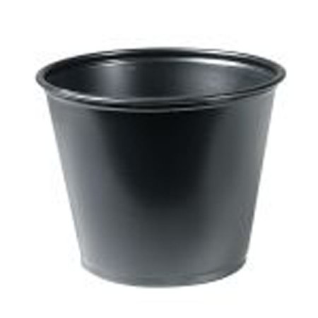 Solo - Souffle Cup 5.5 oz. Black Plastic Disposable - P550BLK