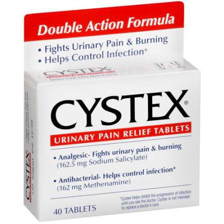 Emerson Healthcare Cystex Urinary Pain Relief 162 mg - 162.5 mg Strength Methenamine / Sodium Salicylate Tablet 40 per Box - 88947651240