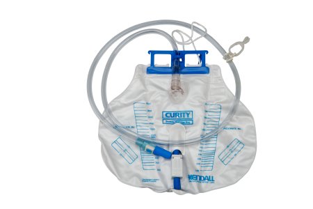 Cardinal Dover Urinary Drain Bag Splashguard II Drain Spout / Without Valve 2000 mL Vinyl - 3057