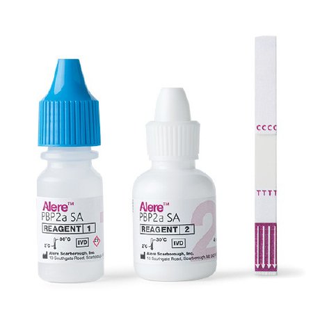 Alere Alere PBP2a SA Rapid Test Kit Microbial Identification Staphylococcus Aureus Primary Culture Sample CLIA Moderate Complexity 25 Tests - 893000