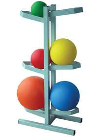 Alimed Wall Mount Medicine Ball Rack 4 X 8 X 49 Inch, Stainless Steel - 32550
