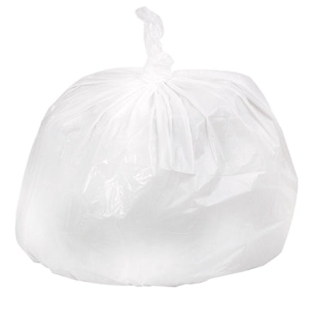 Colonial Bag Corporation Tuff Trash Bag Extra Heavy Duty 60 gal. White LLDPE 0.75 Mil. 38 X 58 Inch X-Seal Bottom Twist Tie Coreless Roll - CRW58X