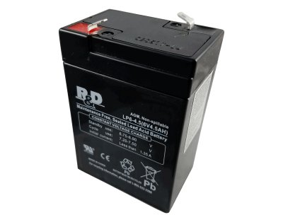 R & D Batteries Yuasa Sealed Lead Acid Battery Pack 6V Rechargeable 1 Pack - 5077