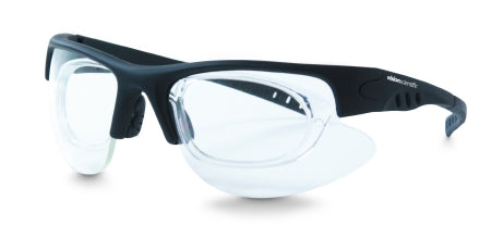 Florida Medical Sales Vision Scientific Laser Protection Glasses Fit Over Pink Tint Polycarbonate Lens Black Frame Over Ear One Size Fits Most - VSL018-D12