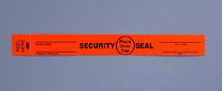 Therapak Corporation - Tamper Evident Seal Red 0.75 X 6.625 Inch - 39554G