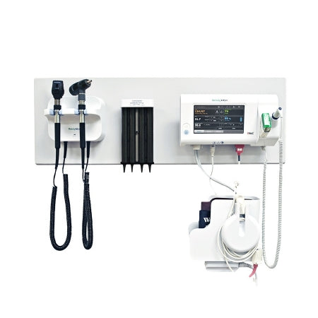 Welch-Allyn Integrated Wall System Green Series 777 Connex Spot Monitor Device (CSM device sold separately), Wall Board, GS 777 Wall Transformer, PanOptic Ophthalmoscopes, Diagnostic Macroview Otoscopes - 77794-2MCSM