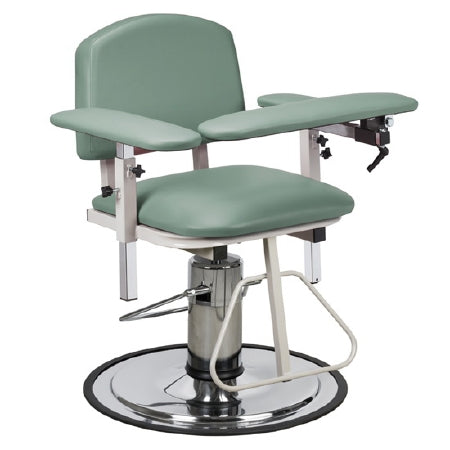 H Series - Blood Drawing Chair Padded Flip Up Arm Slate Blue - 6310-3SB