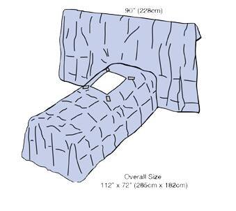 3M Steri-Drape - Abdominal Drape Supine Position Drape 90 W X 71 W X 112 L Inch Sterile - 1031